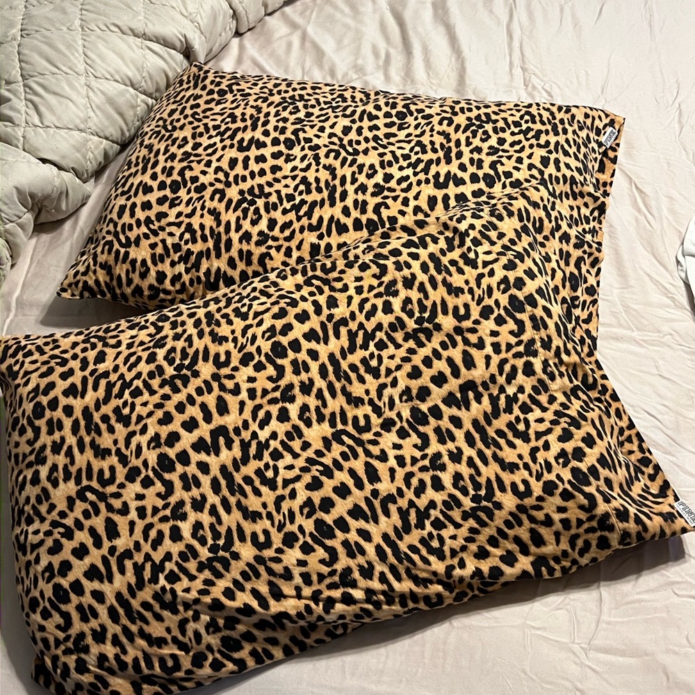PINK Victoria's Secret Animal Print Pillowcases RARE
